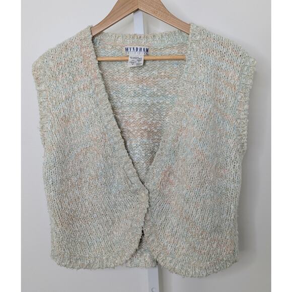 80s Sparkly Knit Sweater Vest - Picture 1 of 5